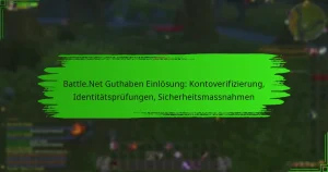 Battle.Net Guthaben Einlösung: Kontoverifizierung, Identitätsprüfungen, Sicherheitsmassnahmen