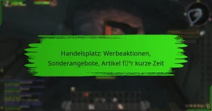 Handelsplatz: Werbeaktionen, Sonderangebote, Artikel für kurze Zeit